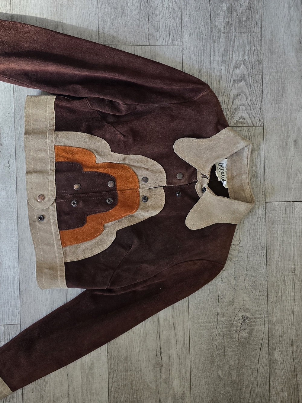 Vintage 1970s Bagatelle suede patchwork jacket